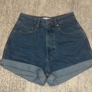 ZARA DENIM MOM SHORTS